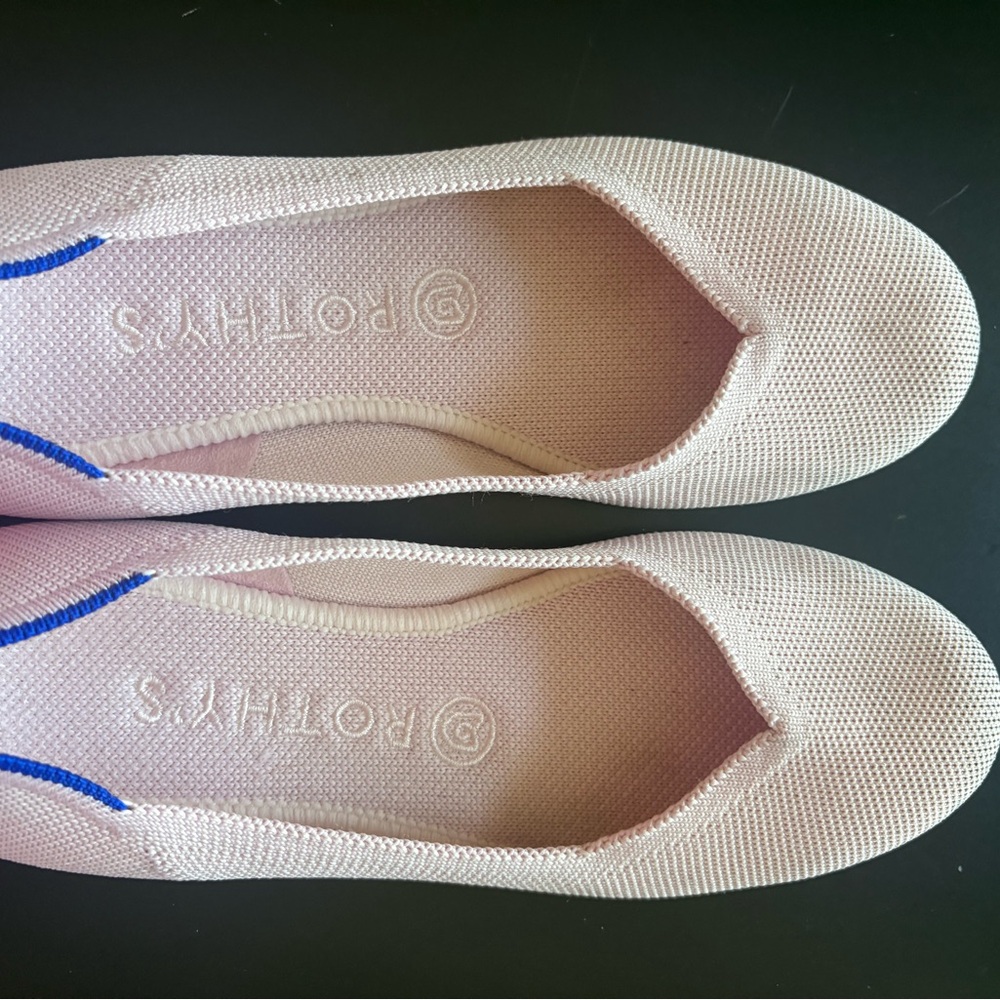 Rothy's Cream and Blue Flats - Picture 2 of 6